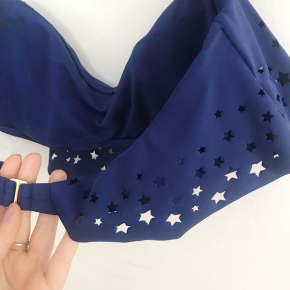 Navy Blue Bikini Top with Star Cutouts💙👙 - Picture 3 of 5